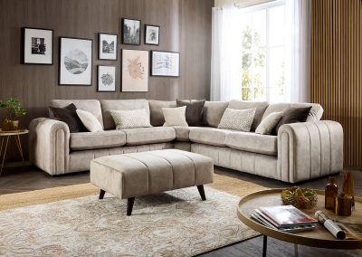 glamour corner sofa at Costal flooring & furnishings, lossiemouth