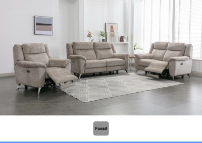 Monro electric and manual recliner suite from Coastal Sofa range